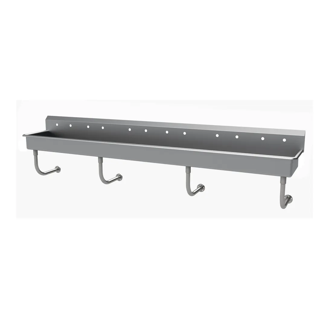 Advance Tabco FS-WM-120-ADA 120" Wall Mounted Multi-Station Hand Sink without Faucet - 14 gauge