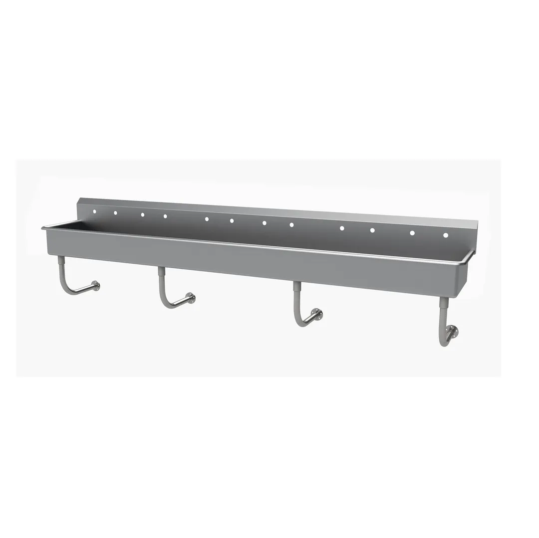 Advance Tabco FS-WM-120 120" Wall Mounted Multi-Station Hand Sink without Faucet - 14 gauge