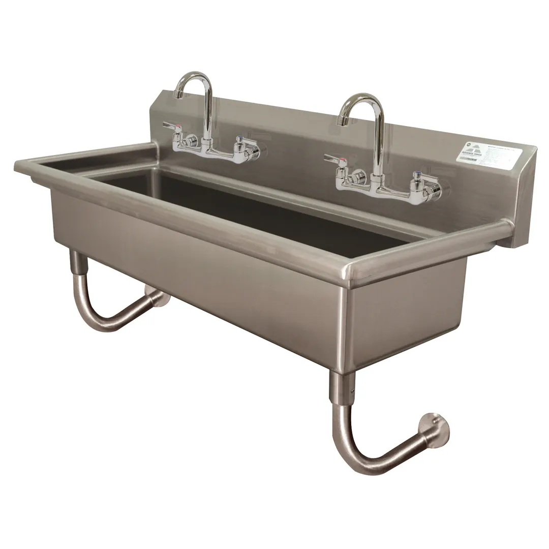 Advance Tabco FS-WM-40-F 40" Wall Mounted Multi-Station Hand Sink with Faucet - 14 gauge