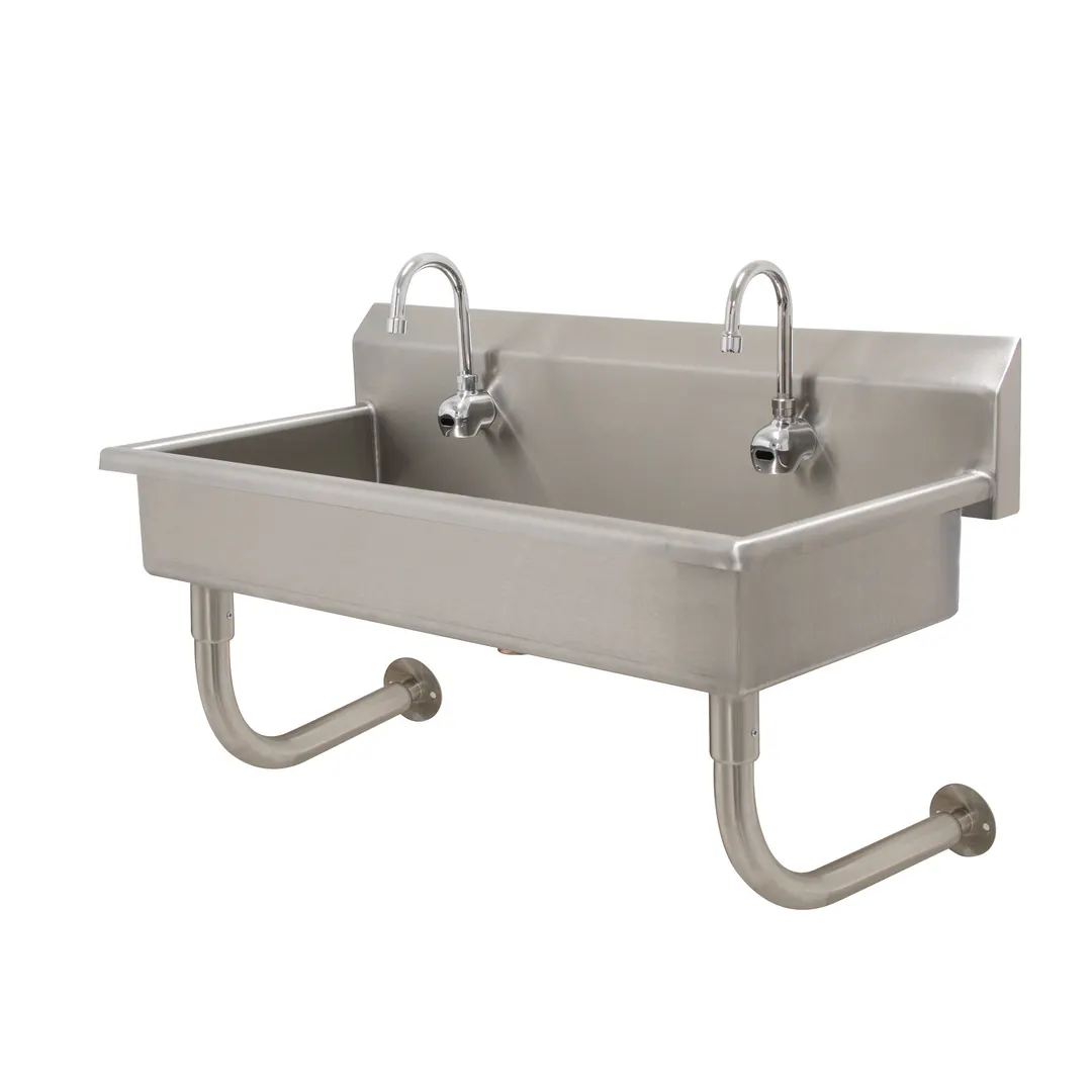 Advance Tabco FS-WM-40EF 40" Wall Mounted Multi-Station Hand Sink with e-Faucet - 14 gauge