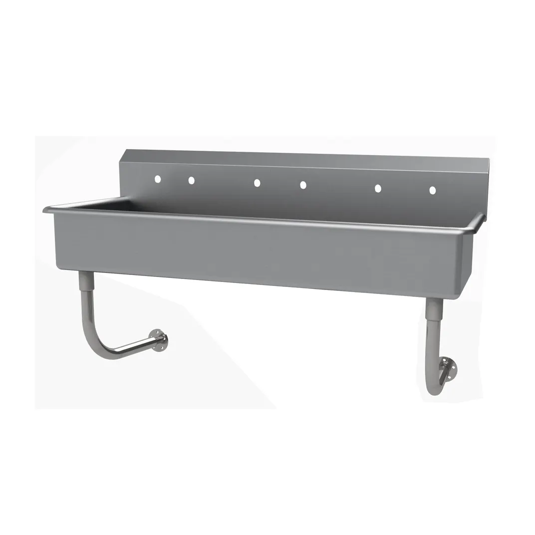 Advance Tabco FS-WM-60 60" Wall Mounted Multi-Station Hand Sink without Faucet - 14 gauge