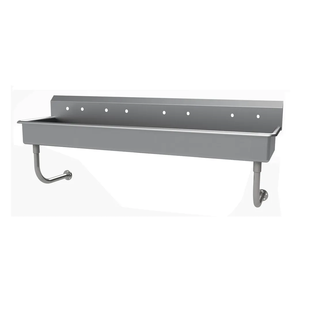 Advance Tabco FS-WM-80-ADA 80" Wall Mounted Multi-Station Hand Sink without Faucet - 14 gauge