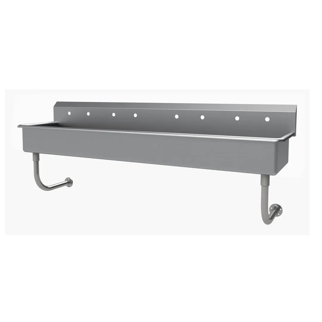 Advance Tabco FS-WM-80 80" Wall Mounted Multi-Station Hand Sink without Faucet - 14 gauge