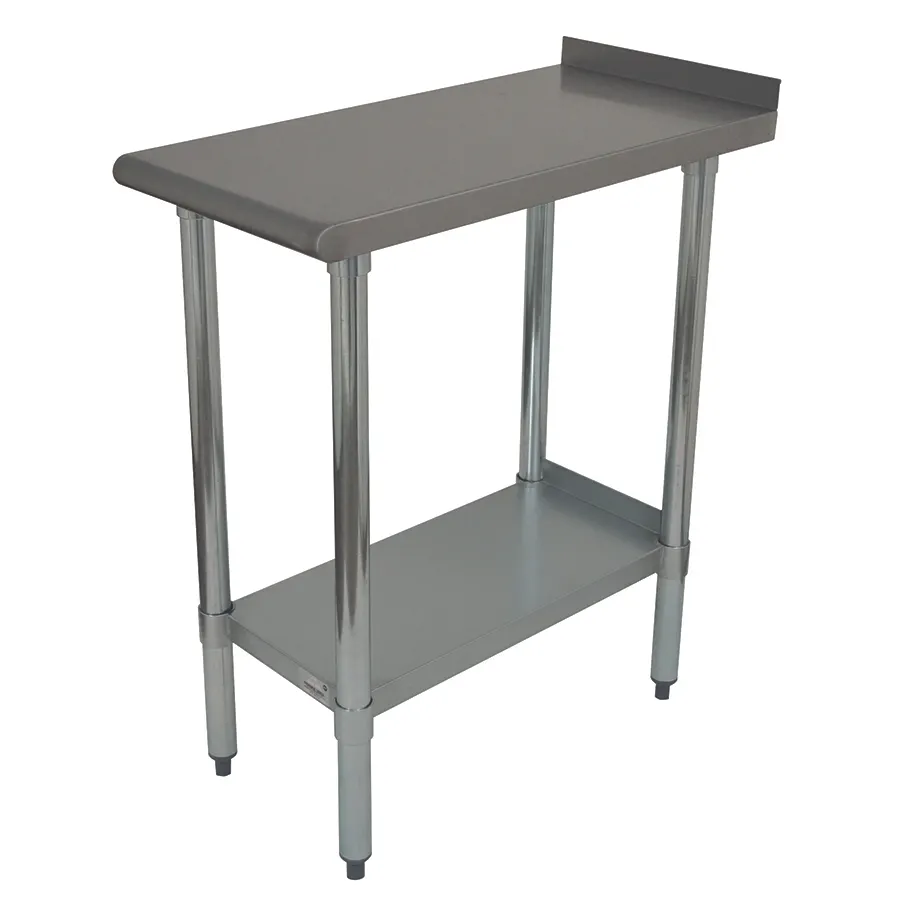 Advance Tabco FTS-3018-X 18" Open Base Work Table Open with Undershelf / Upturn - Flyer