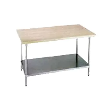 Advance Tabco H2G-307 Maple Top Work Table, 84"W X 30"D