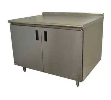 Advance Tabco HF-SS-368 96" Cabinet Base Hinged Doors Work Table with 4 Doors