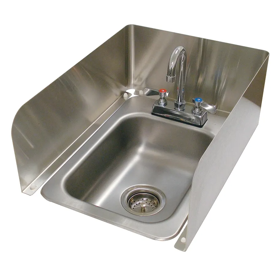 Advance Tabco K-614C Removable 3-Sided Splash For Counter-Mount Drop In Sink