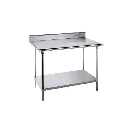 Advance Tabco KMS-362 24" Open Base Work Table, Stainless Steel Base / 5" Backsplash