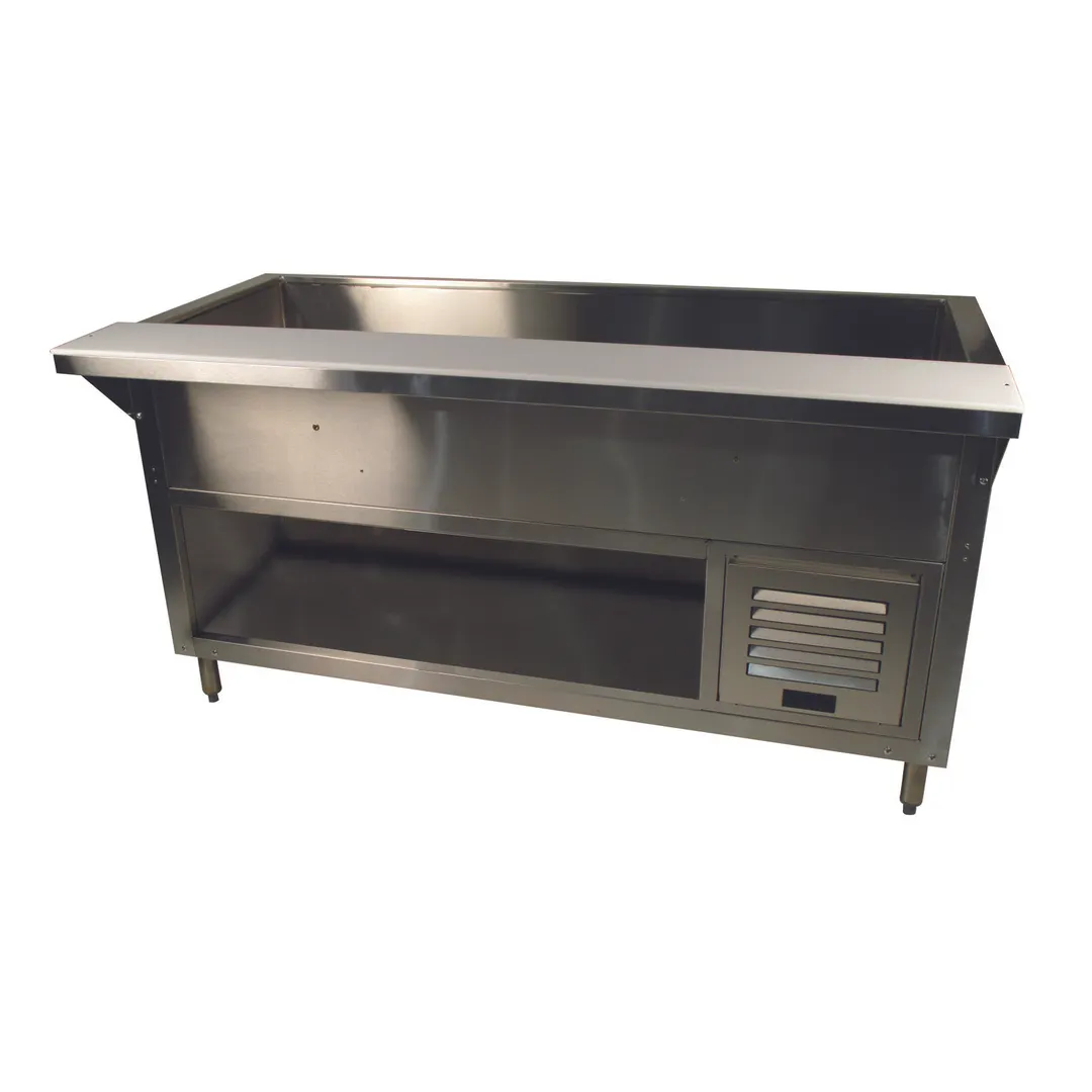Advance Tabco MACP-2-BS 31" Mechanically Assisted Refrigerated Cold Pan Table w/ Enclosed Base,  (2) Pan