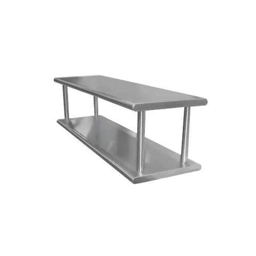 Advance Tabco PA-18-144-2 Pass Thru Shelf With Overshelf - 144"W x 18"D