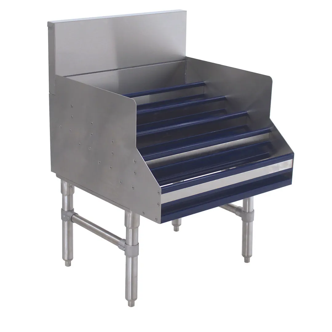 Advance Tabco PLD-2530 30" Stainless Steel Liquor Display Cabinet, (5) steps, (35) bottle capacity