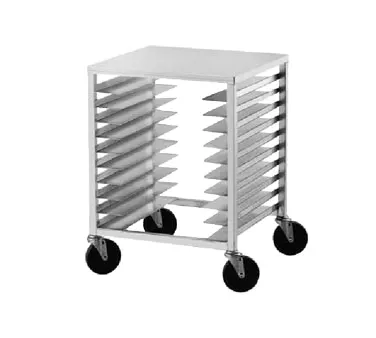Advance Tabco PR10-3ST Mobile Half Height End Load Bun / Sheet Pan Rack with Work Top