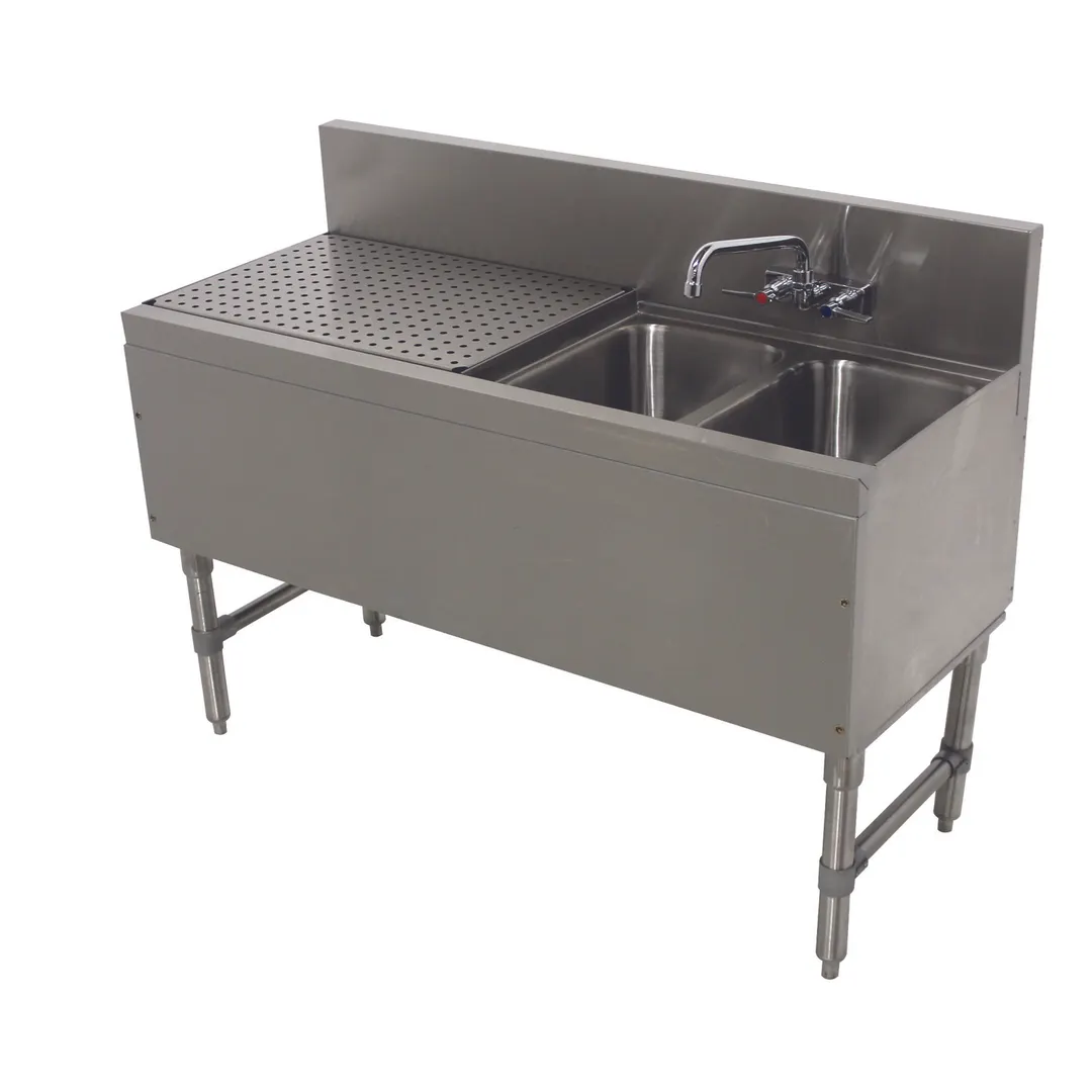 Advance Tabco PRB-19-32R 36" Underbar Sink Units, 2 Compartment with Left Drainboard