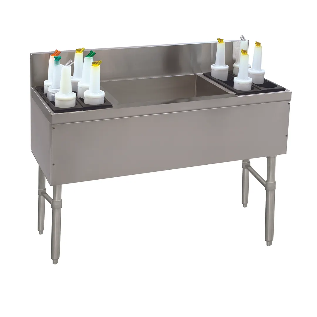 Advance Tabco PRC-19-54LR-10 54" Ice Bin / Bottle Storage Combo Unit
