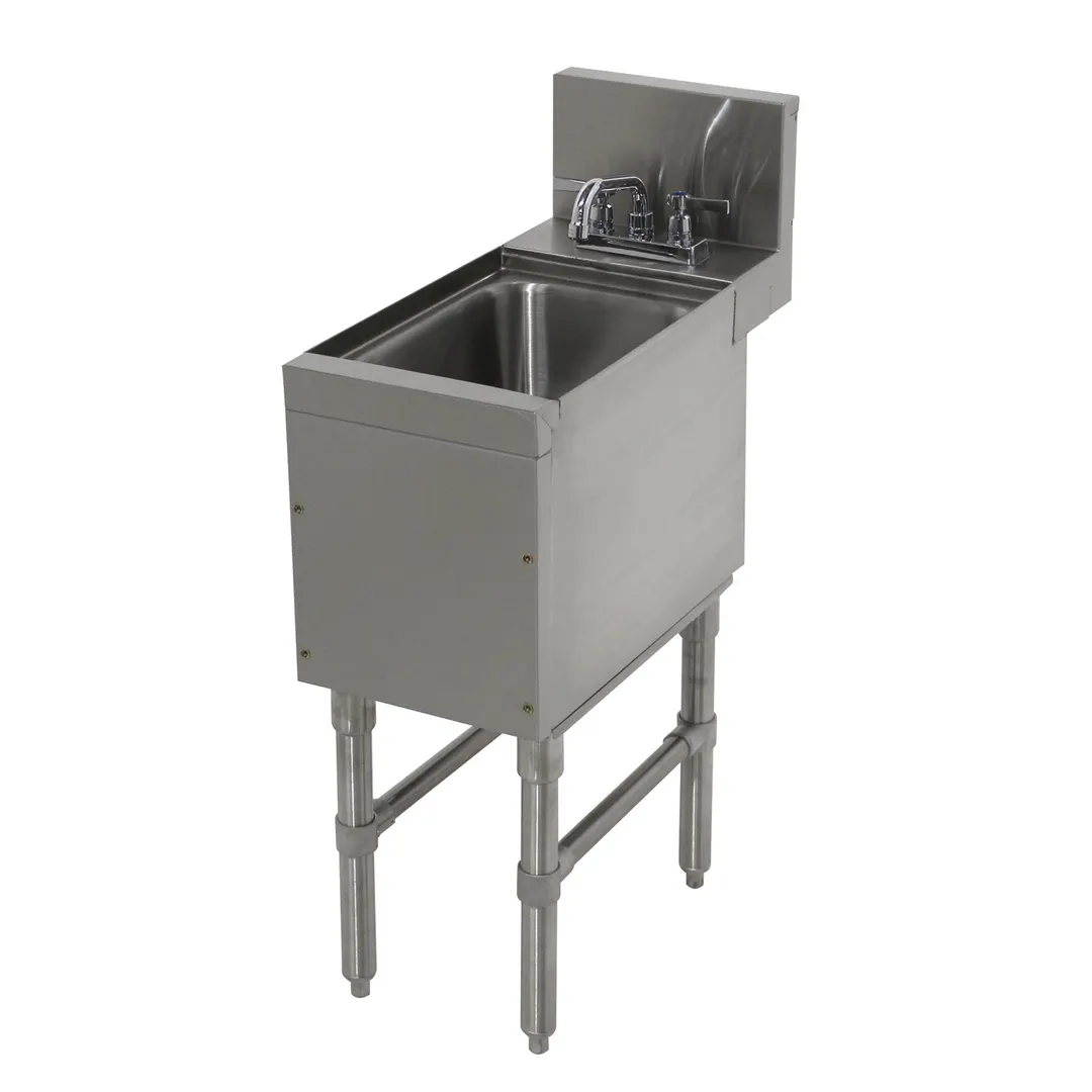 Advance Tabco PRHS-24-18 18" Free Standing Underbar Hand Sink Unit with Deck Mount Faucet