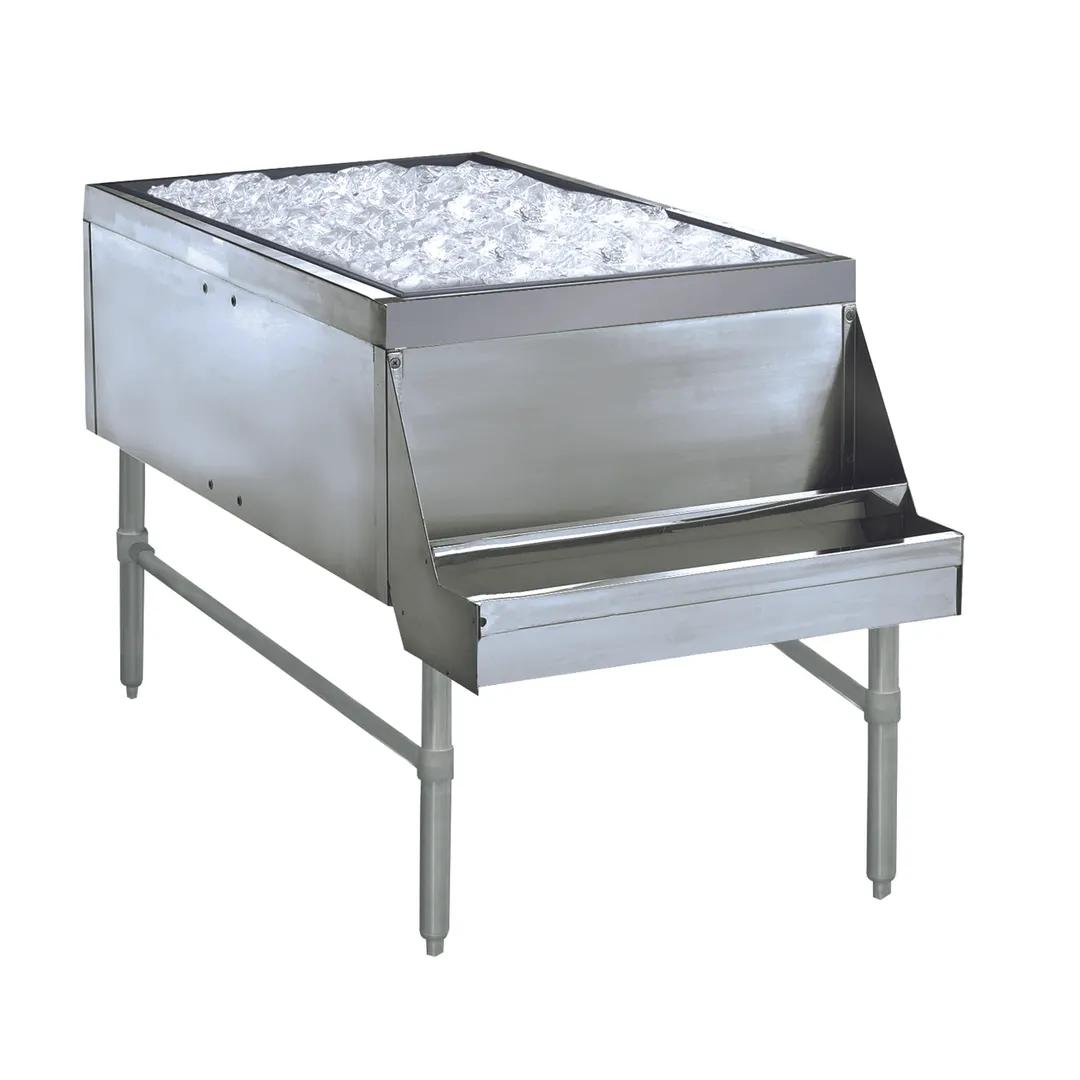 Advance Tabco PRPT-2442 24" Pass-Thru Underbar Ice Bin / Cocktail Station, 175 lb. Capacity 