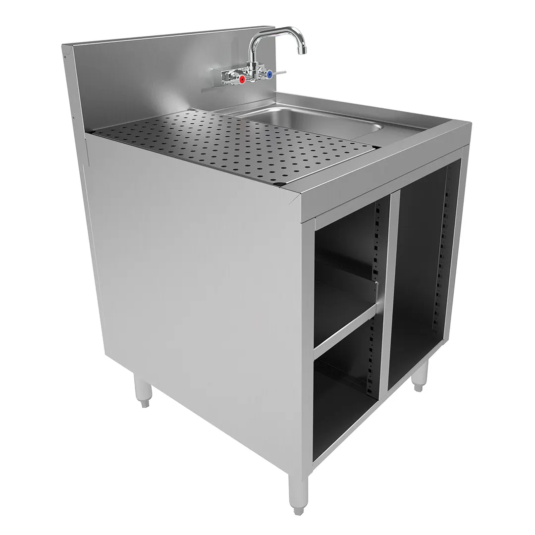 Advance Tabco PRSCS-25-24 Prestige Underbar Drainboard Cabinet with Sink