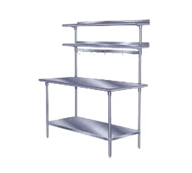 Advance Tabco PT-18R-132 Overshelf, Table Mounted, Single, 132"W X 18"D