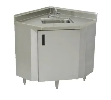 Advance Tabco SHK-1735 35" Freestanding Corner Cabinet Hand Sink with Faucet - 18 gauge
