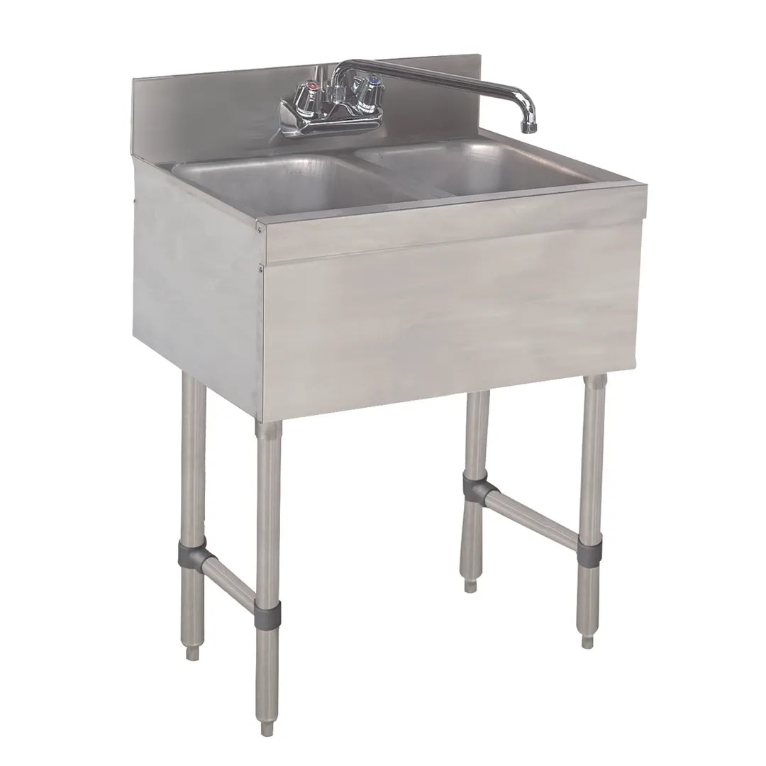 Advance Tabco SLB-22C 24" Underbar Sink Units, 2 Compartment without Drainboard