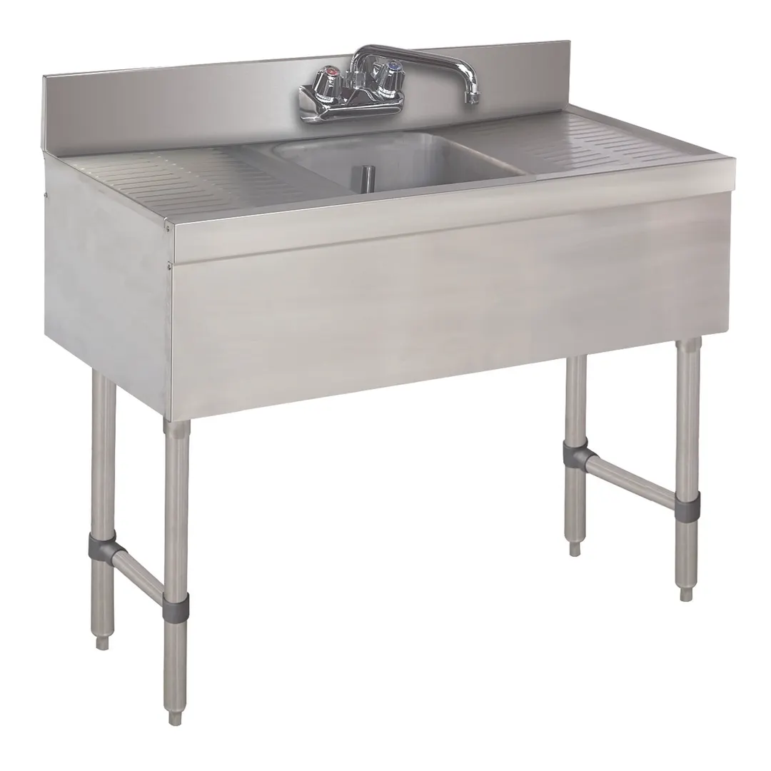 Advance Tabco SLB-31C 36" Underbar Sink Units, 1 Compartment with 2 Drainboards