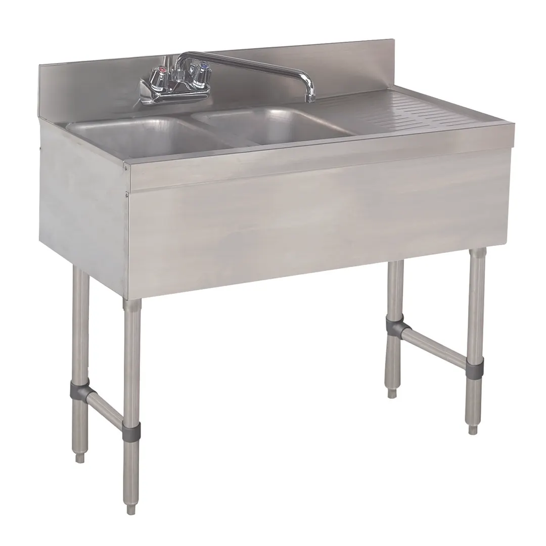 Advance Tabco SLB-32L-X 36" Underbar Sink Units, 2 Compartment with Right Drainboard - Flyer