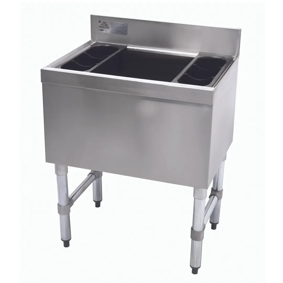 Advance Tabco SLI-16-30-7 30" Stainless Steel Underbar Ice Bin with 7-Circuit Cold Plate