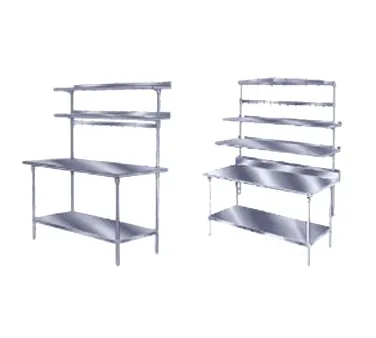 Advance Tabco SWT-48, 48" Stainless Steel Table Mounted Pot Rack / Utensil Rack w/ 12 Hooks, Semi-Circular