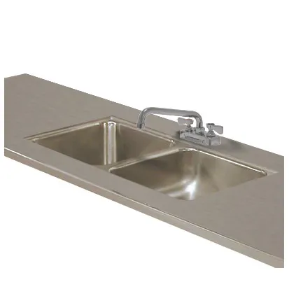 Advance Tabco TA-11B-2 Double Sink Welded Into Table Top