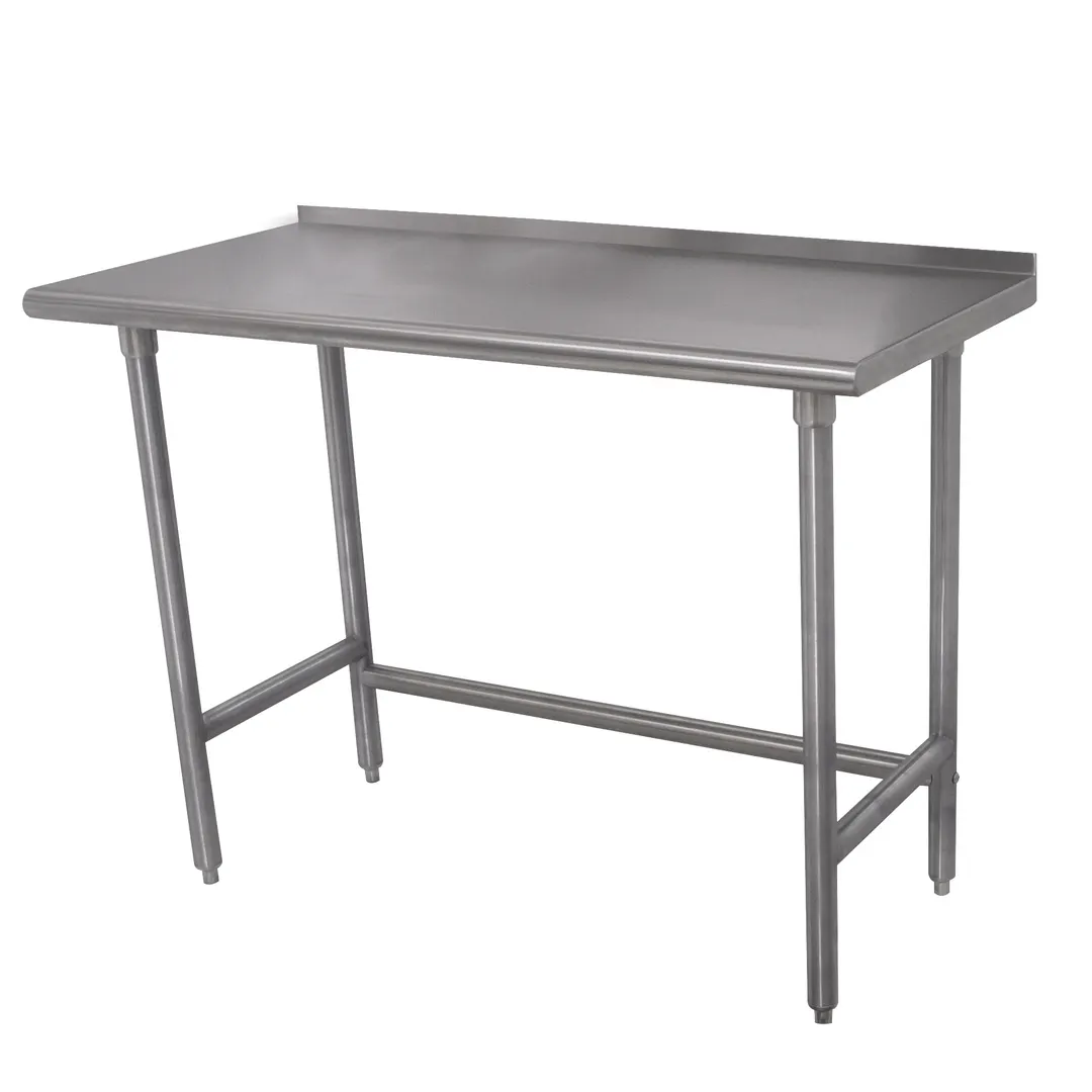 Advance Tabco TFLAG-363-X 36" Open Base Work Table w/ Side & Rear Crossrails, Upturn - 36"D / Flyer