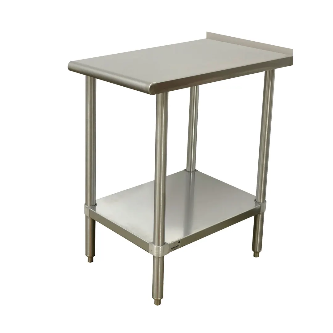 Advance Tabco TFMSU-152 15" Open Base Work Table with Undershelf / Upturn