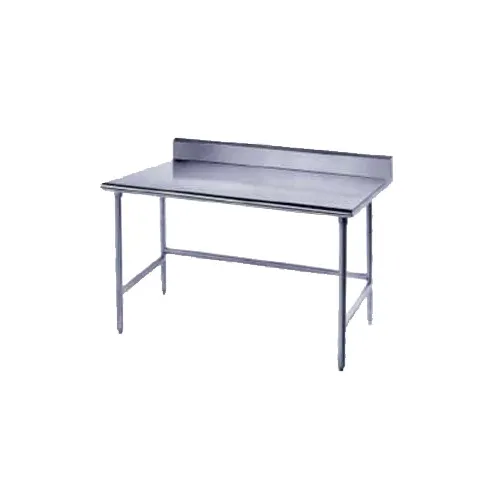 Advance Tabco TKLG-362 24" Open Base Work Table, Galvanized Base / 5" Backsplash