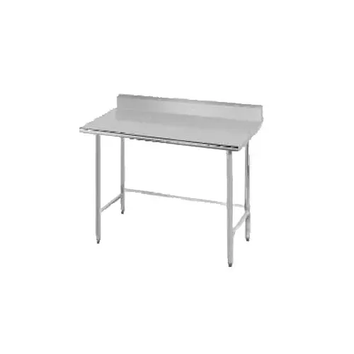 Advance Tabco TKMS-362 24" Open Base Work Table, Stainless Steel Base / 5" Backsplash