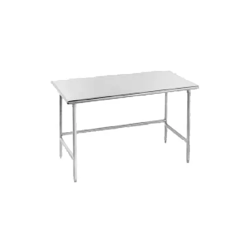 Advance Tabco TMS-362 24" Open Base Work Table, Stainless Steel Base / Flat Top (Without Backsplash)