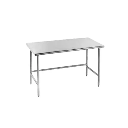 Advance Tabco TSAG-362 24" Open Base Work Table, Stainless Steel Base /Flat Top (Without Backsplash)