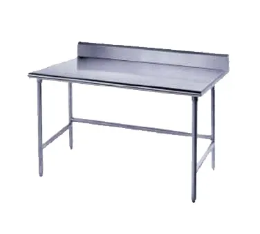 Advance Tabco TSKG-363 36" Open Base Work Table with Side & Rear Crossrails, 5" Backsplash / 16G