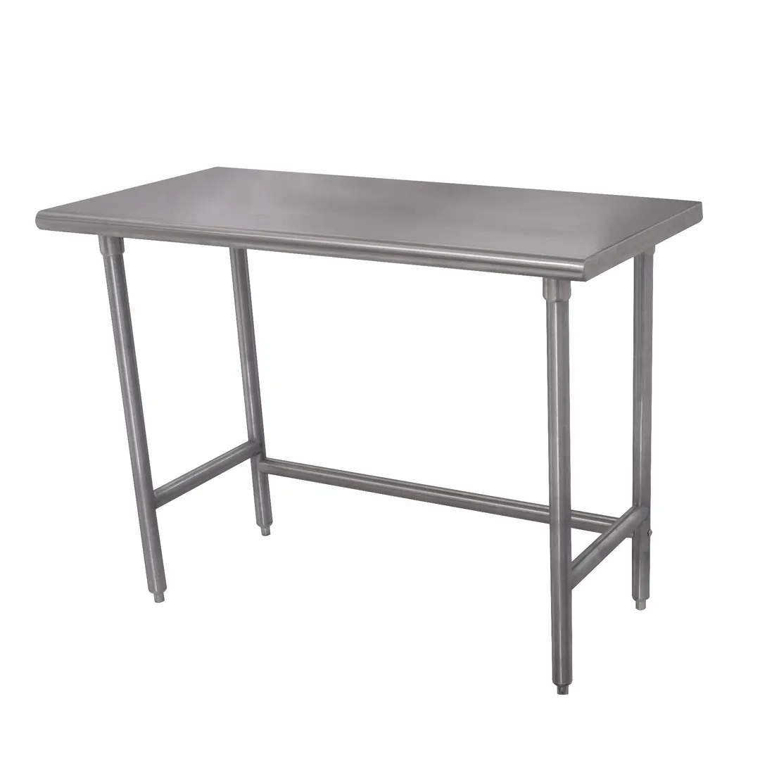 Advance Tabco TSLAG-363-X 36" Open Base Work Table w/Side & Rear Crossrails, Flat Top - 36"D / Flyer