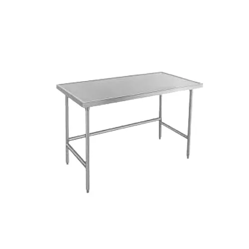 Advance Tabco TVLG-362 24" Open Base Work Table, Galvanized Base / Flat Top (Without Backsplash)