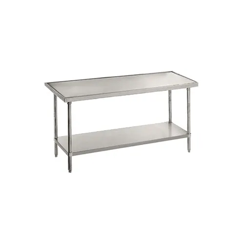 Advance Tabco VSS-362 24" Open Base Work Table, Stainless Steel Base / Flat Top