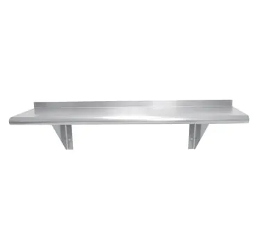 Advance Tabco WS-18-96-16 16 Gauge Satin Stainless Steel Wall Mounted Shelf - 96" x 18"