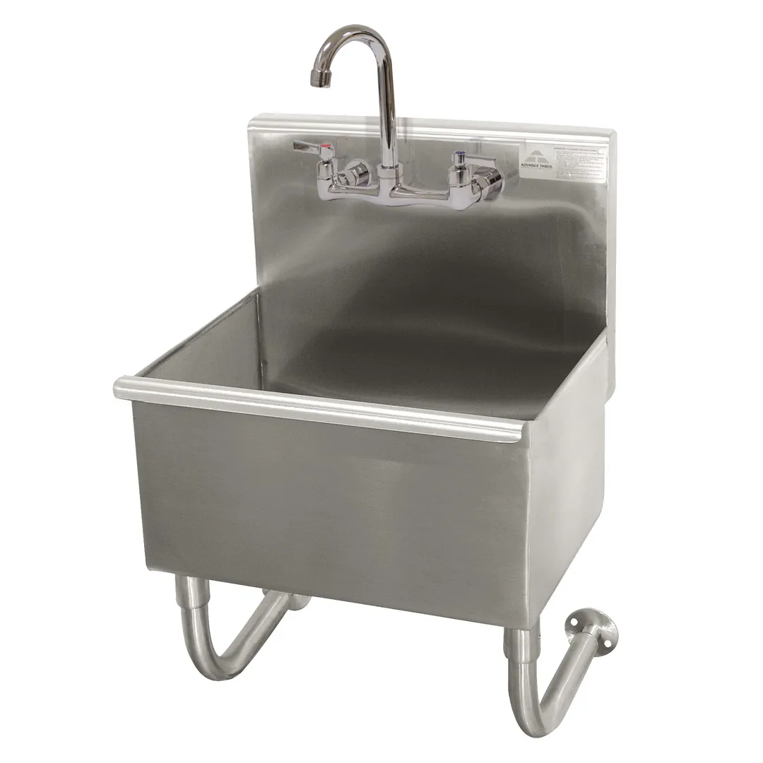 Advance Tabco WSS-16-25-F 22" Wall Mounted Hand Sink with Wrist Faucet - 16 gauge