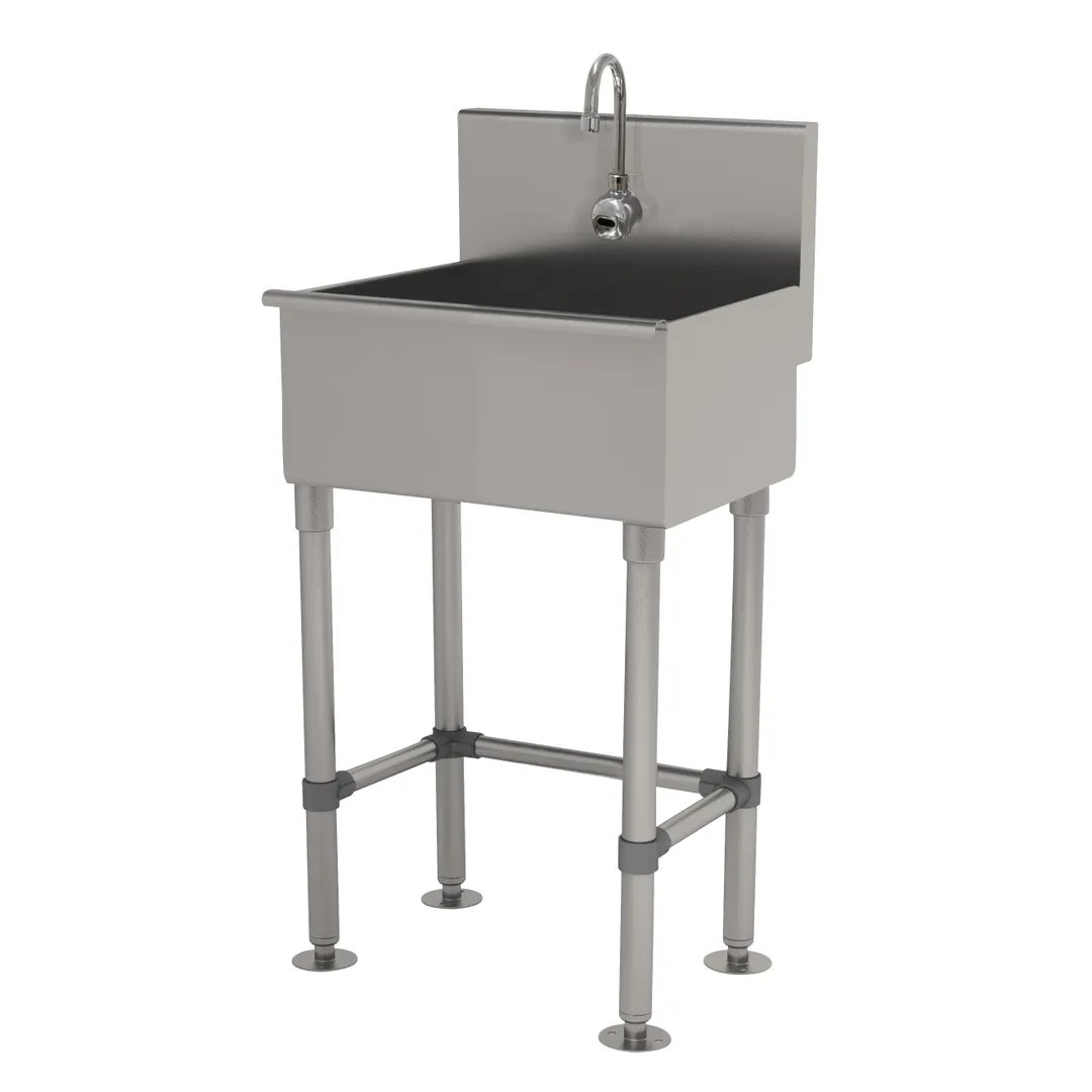 Advance Tabco WSS-16-25EF-FM 22" Freestanding Hand Sink with e-Faucet - 16 gauge