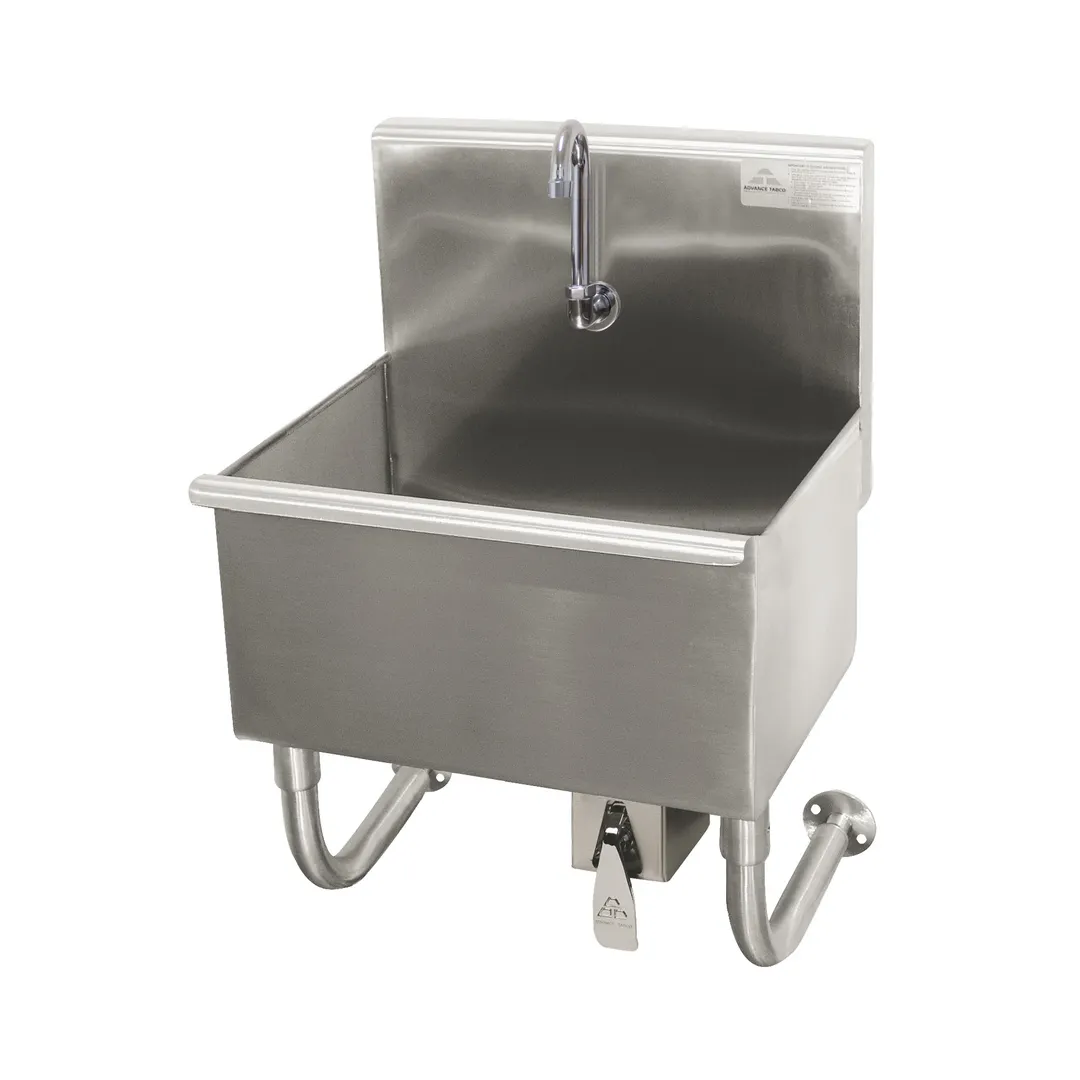 Advance Tabco WSS-16-25KV 22" Wall Mounted Hand Sink without Faucet-Single Knee Valve/16 gauge