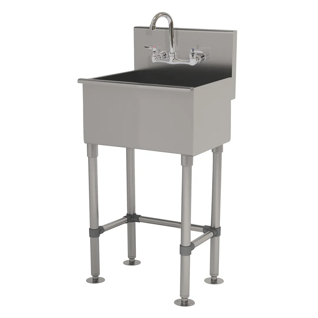 Advance Tabco WSS-16-31-FM-F 31" Freestanding Hand Sink with Faucet - 16 gauge