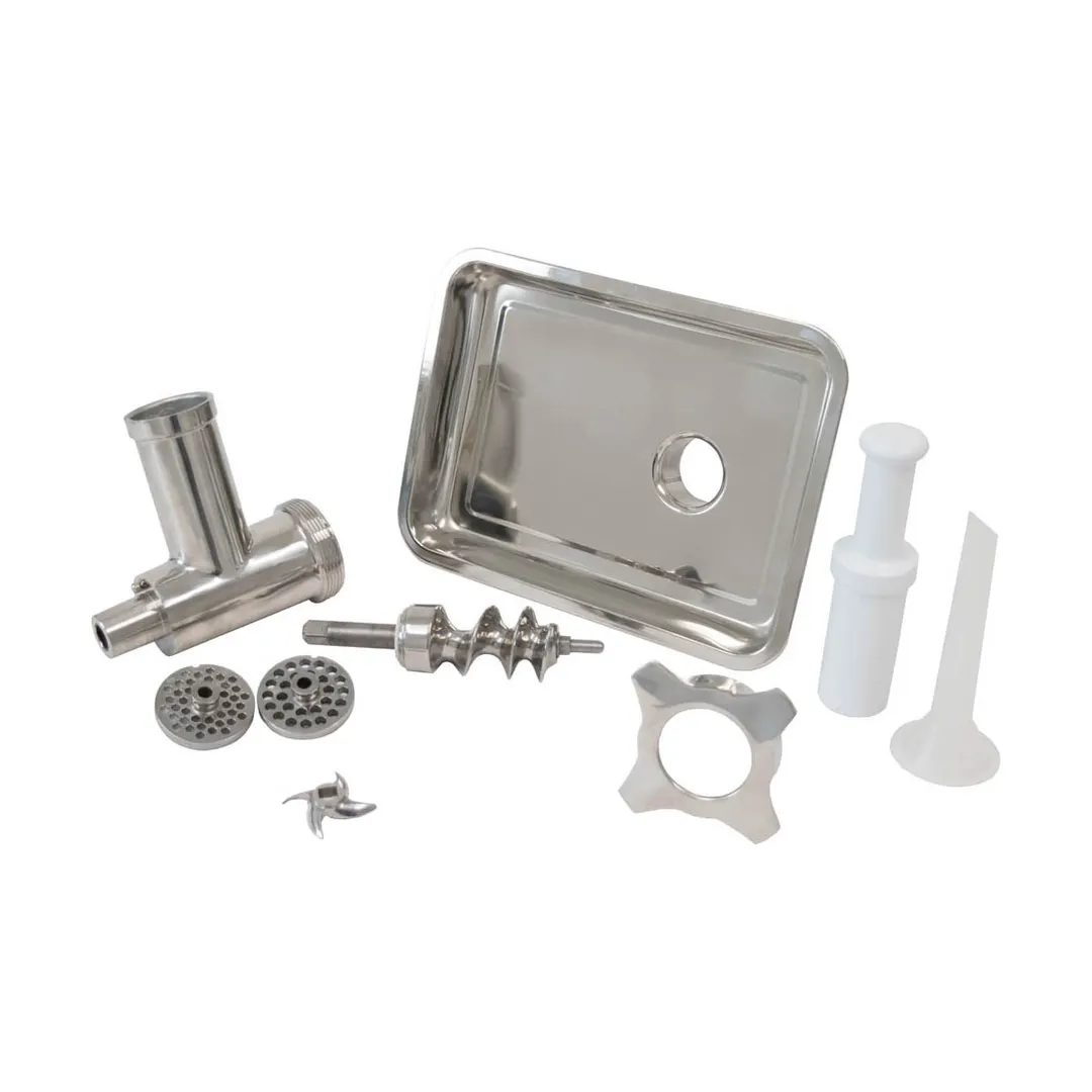 American Eagle AE-G12NH Grinder, #12, Knife & Feeder Pan, 1/4" & 5/16" Plates, Pusher & Sausage Funnel