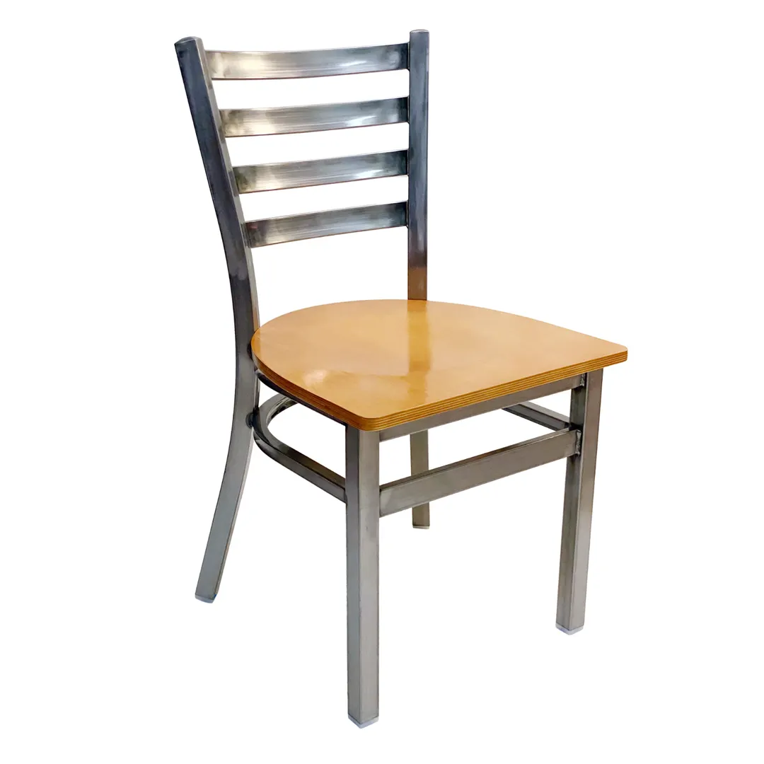AAA Furniture Wholesale 316/CLEAR COAT WS Indoor Side Chair with Ladder Back