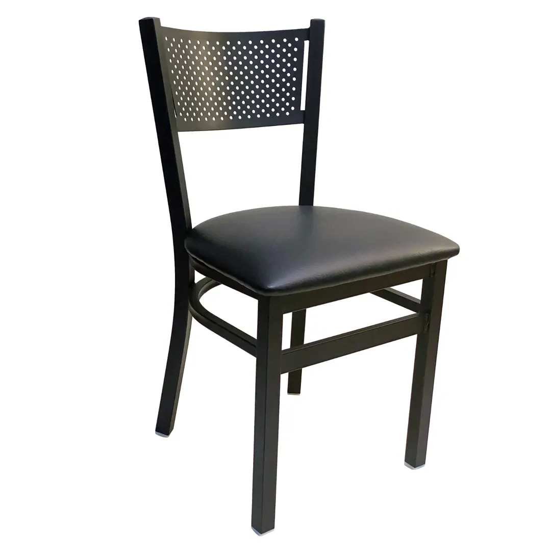 AAA Furniture Wholesale 317 BVS-BLK Indoor Side Chair with Upholstered Seat, Black