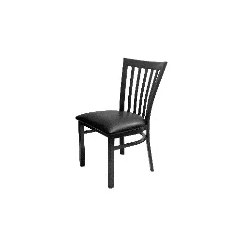 AAA Furniture Wholesale 327/BLK GR4 Indoor Side Chair with Upholstered Seat, Black