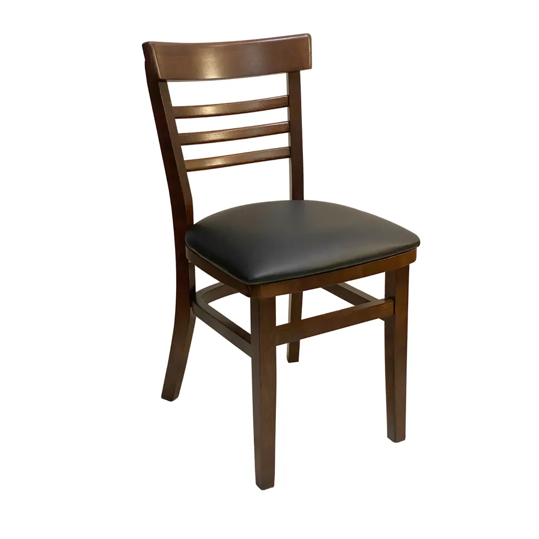 AAA Furniture Wholesale 412 GR4 Indoor Side Chair with Ladder Back and Upholstered Seat