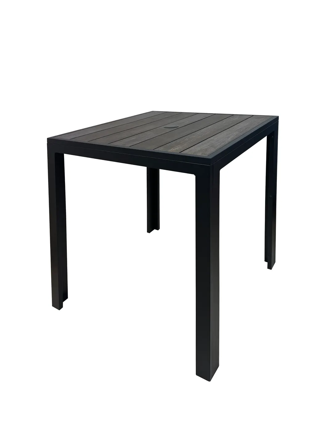 AAA Furniture Wholesale FB-WN3636BH Square Teakwood Simulation Outdoor Restaurant Table, 36x36, Walnut Finish, 42H Bar Height